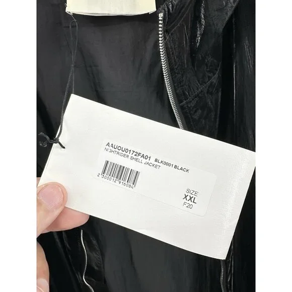 1017 Alyx 9SM Nightrider Shell Jacket Black Size 2XL slim-fit (F-4)